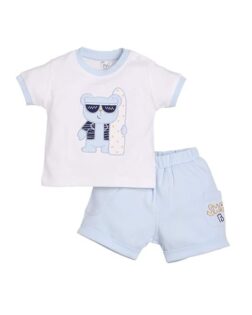 BABY GO 100% Pure Cotton T-shirt and Shorts Set for Baby Boys