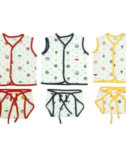 CUTE LANDINGS New Born Baby Soft Pure Cotton Sleeve Vest/Jhablas