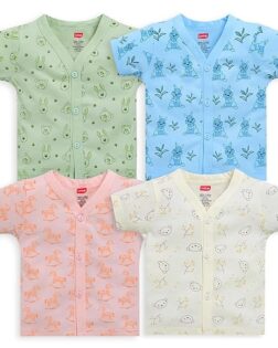 LuvLap Unisex's Printed Cotton Regular Fit H/S Jhabla Shirt