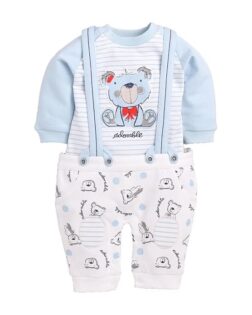 BABY GO Designer Half Sleeve Dungaree for Baby Boys